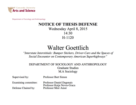 Notice of thesis defense